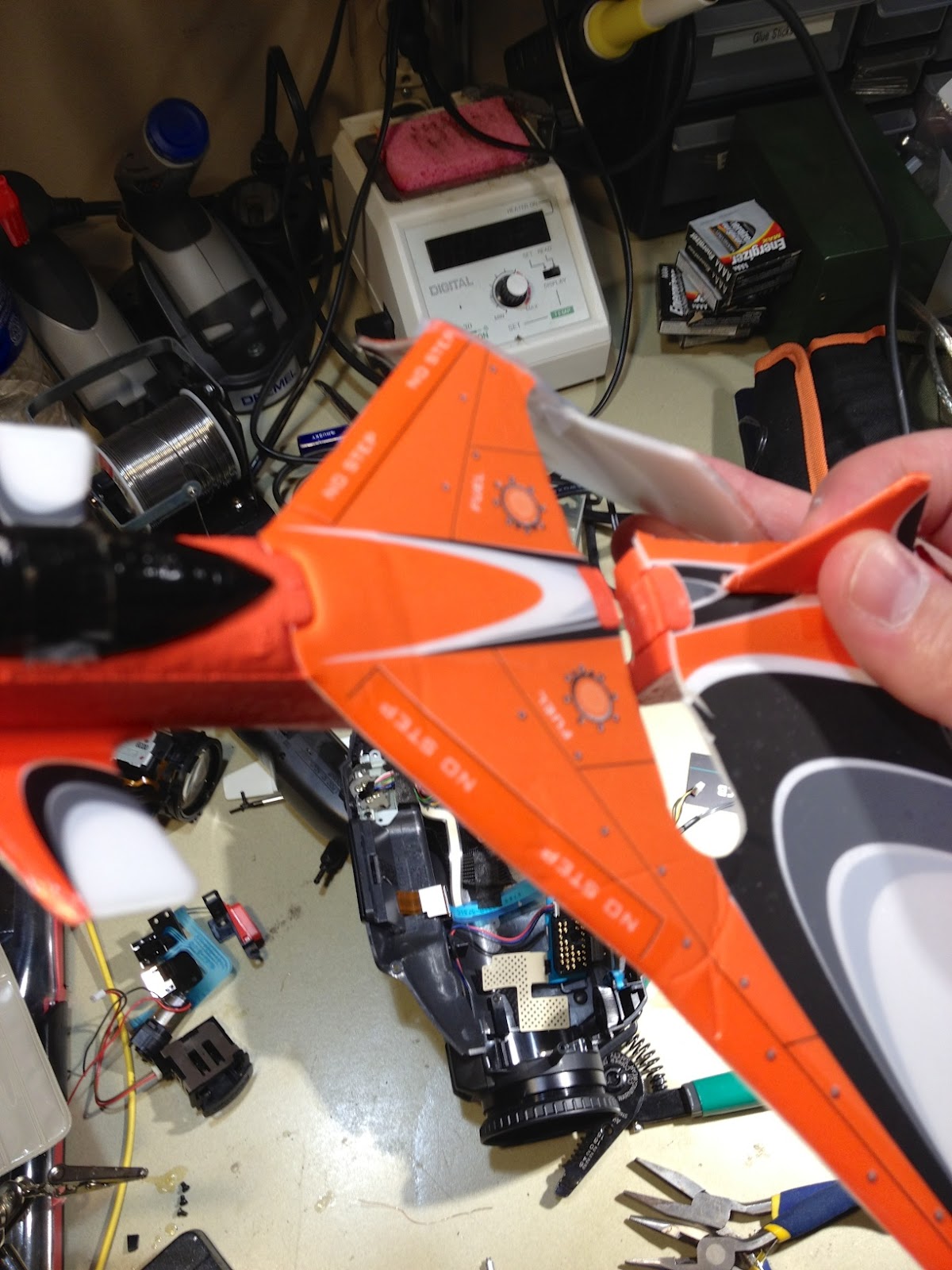 crank powered airplane to crank powered flashlight