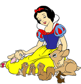 BLANCANIEVES RODEADA DE ANIMALES Blancanieves rodeada de sus amigos los animales
