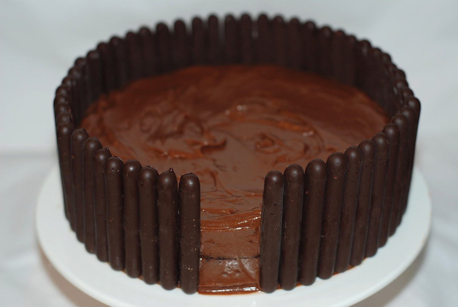 BitterSweet Bakery Chocolate Fingers Celebration Cake with Red Berries