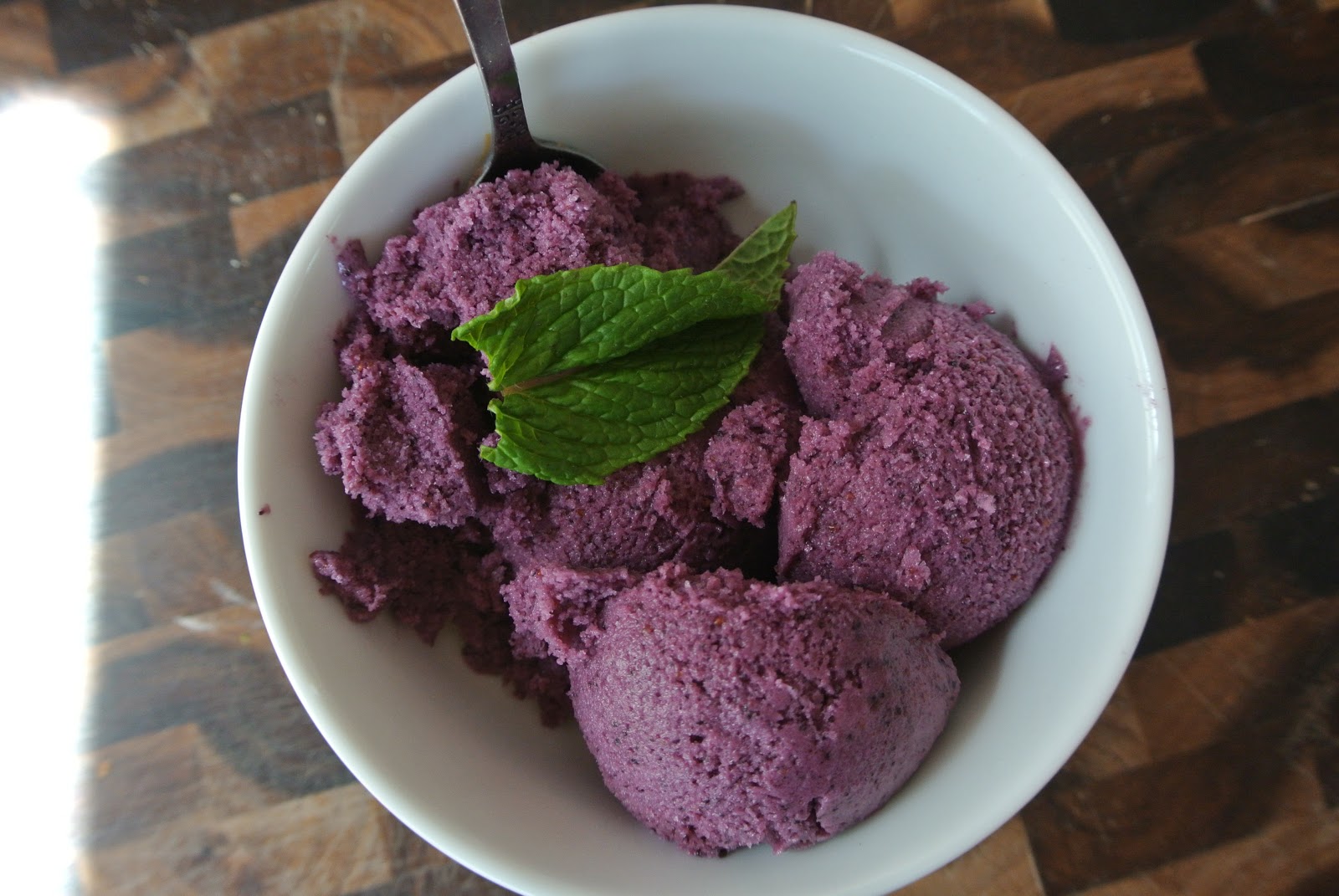 Blueberry and Lime Frozen Yogurt