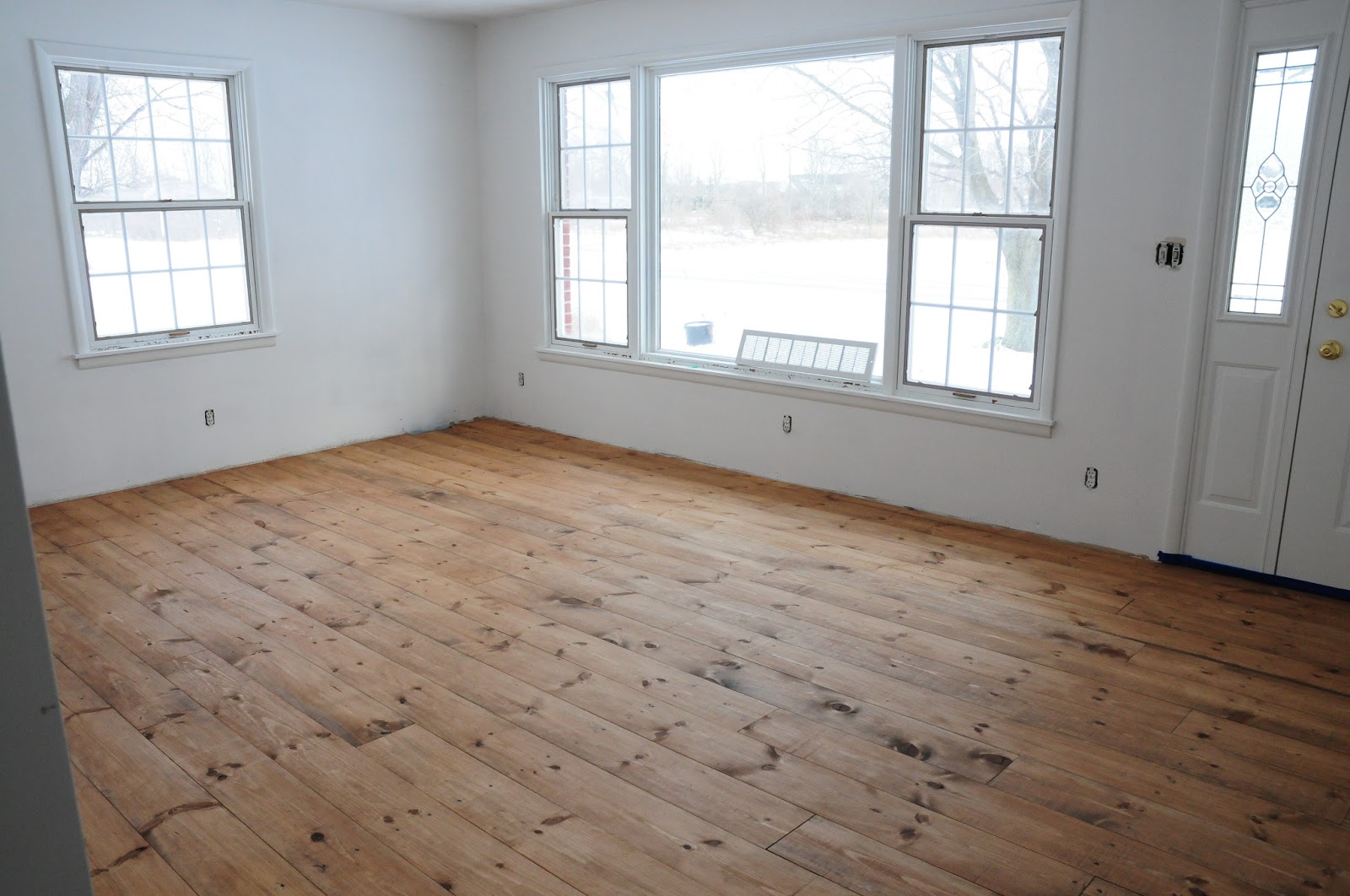 Minwax Early American on Pine Flooring, Pine floors stained, House