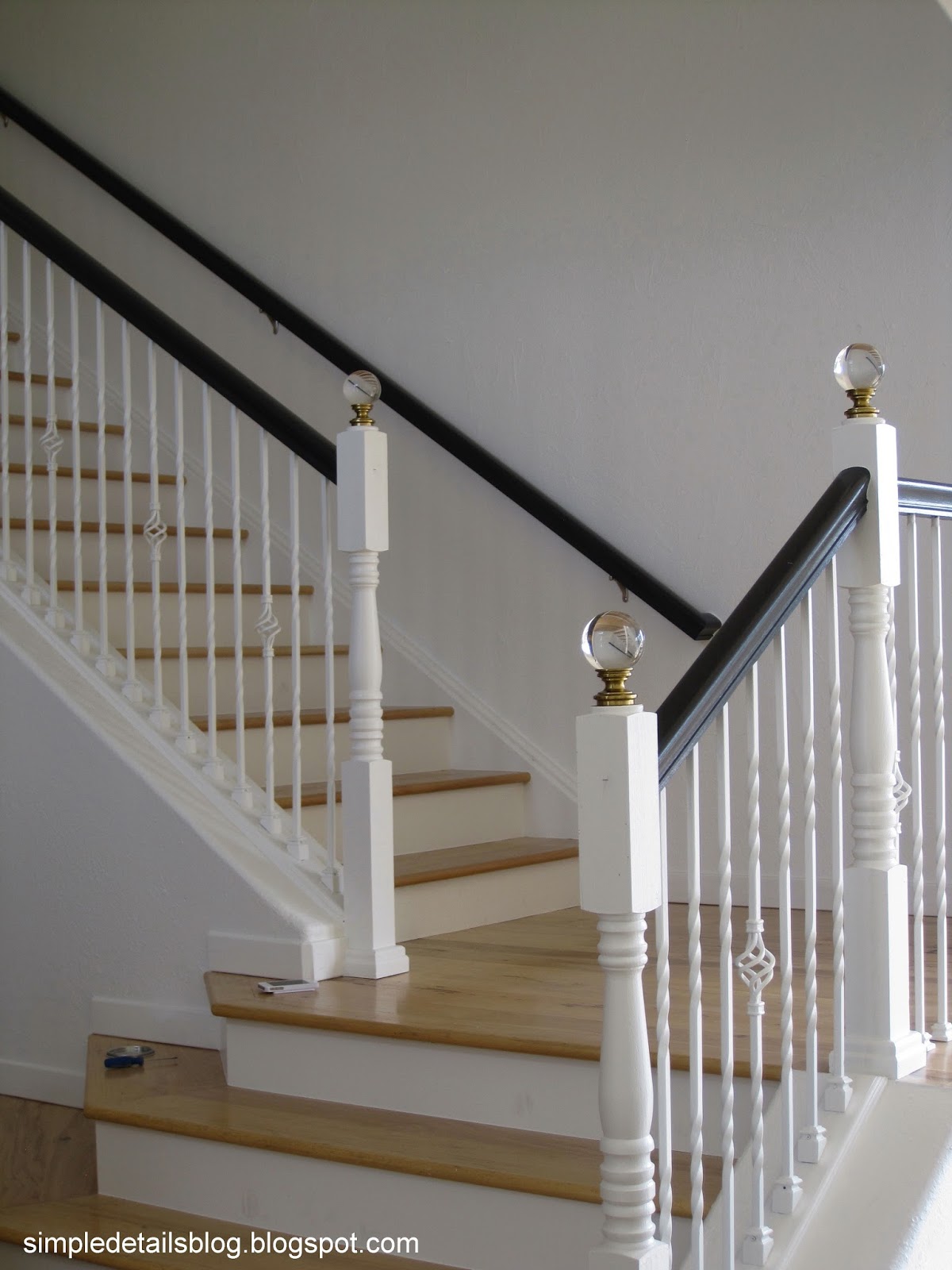 Simple Details diy staircase finials...