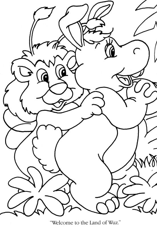 Free Coloring Pages Cute Animals Wuzzles Coloring Pages To Kids