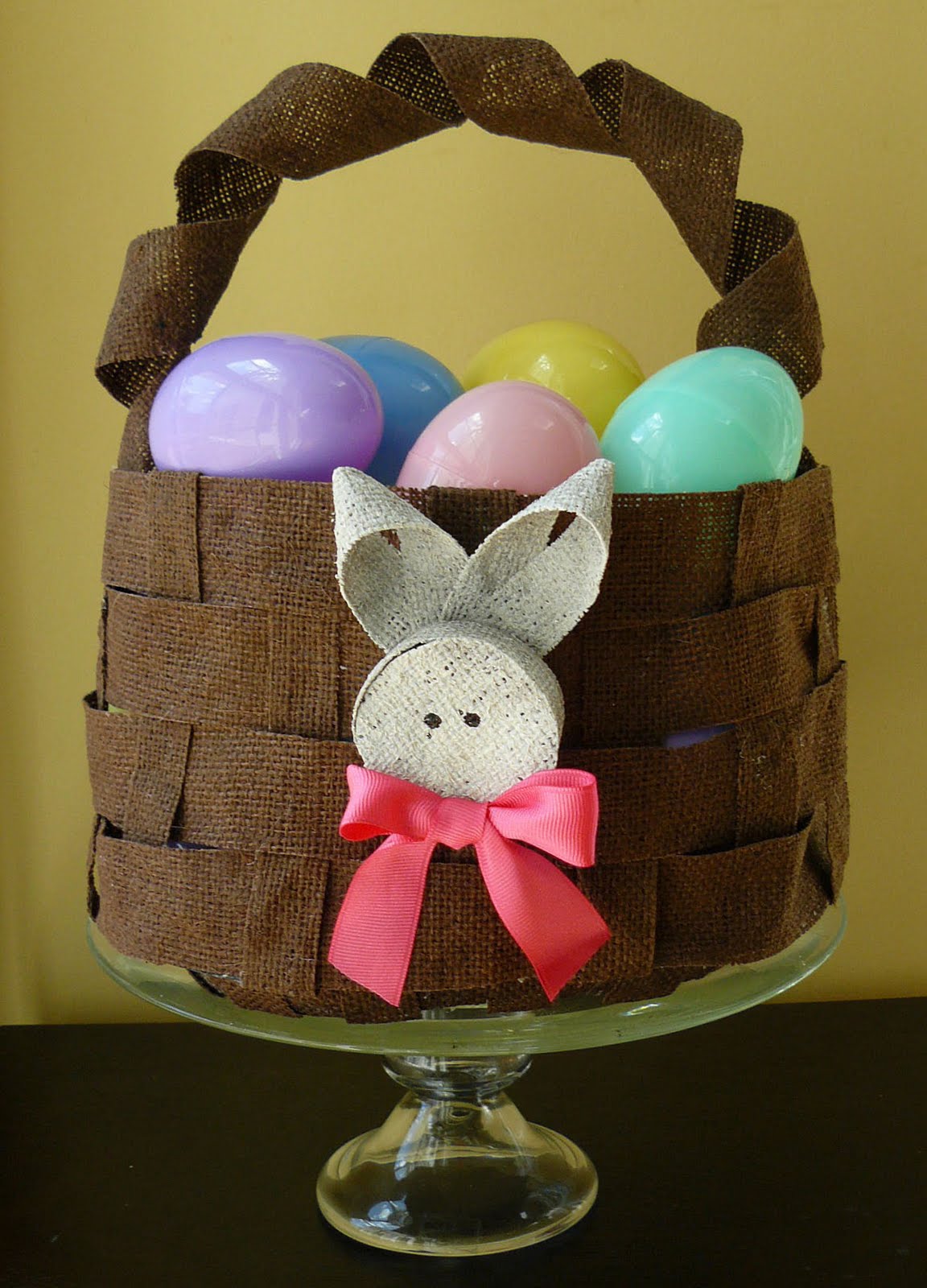 Life in Wonderland Burlap Easter Basket