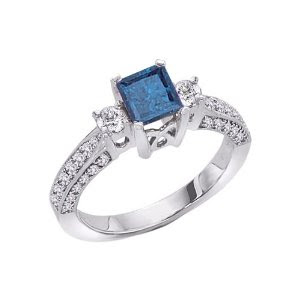 blue diamond engagement