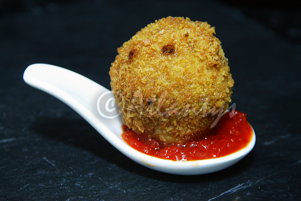 Terapia do Tacho Bolinhas de alheira e maçã ("Alheira" and apple