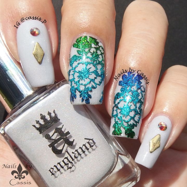 Nails By Cassis Foil Flower Stamping Mani Foil Stamping Tips