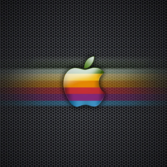 iPad Wallpaper - Exagon Rainbow Apple