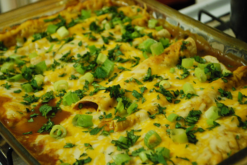 Simply Mangerchine Spinach and Black Bean Enchiladas