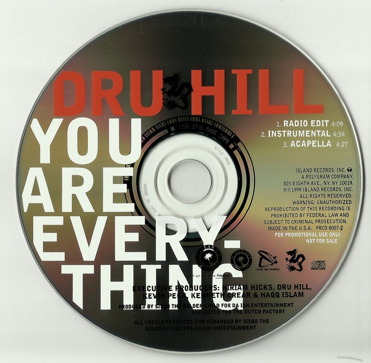 THE CRACK FACTORY Dru_HillYou_Are_Everything(Promo_CDS)1999Y2H_INT