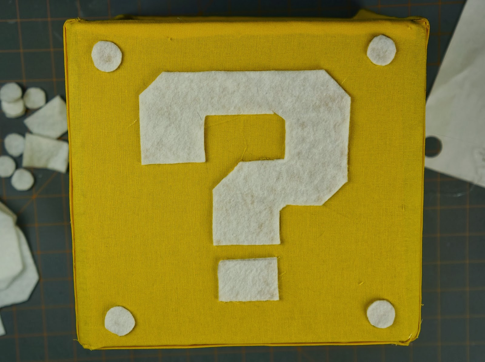 Otaku Crafts Mario ? Block Fabric Storage Cube