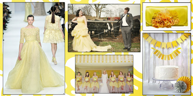 all yellow wedding