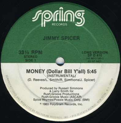 Jimmy Spicer ‎– Money (Dollar Bill Y'all) (1983, 12'', 320)