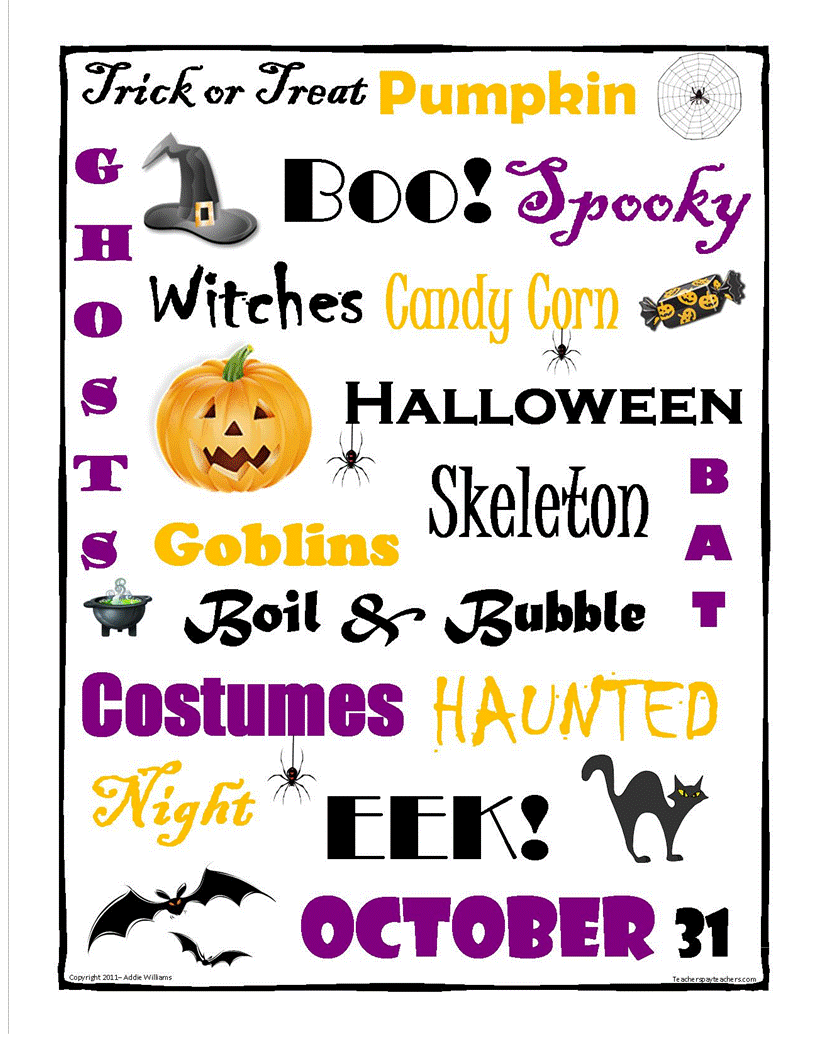 Classroom Freebies Halloween Writing Activity