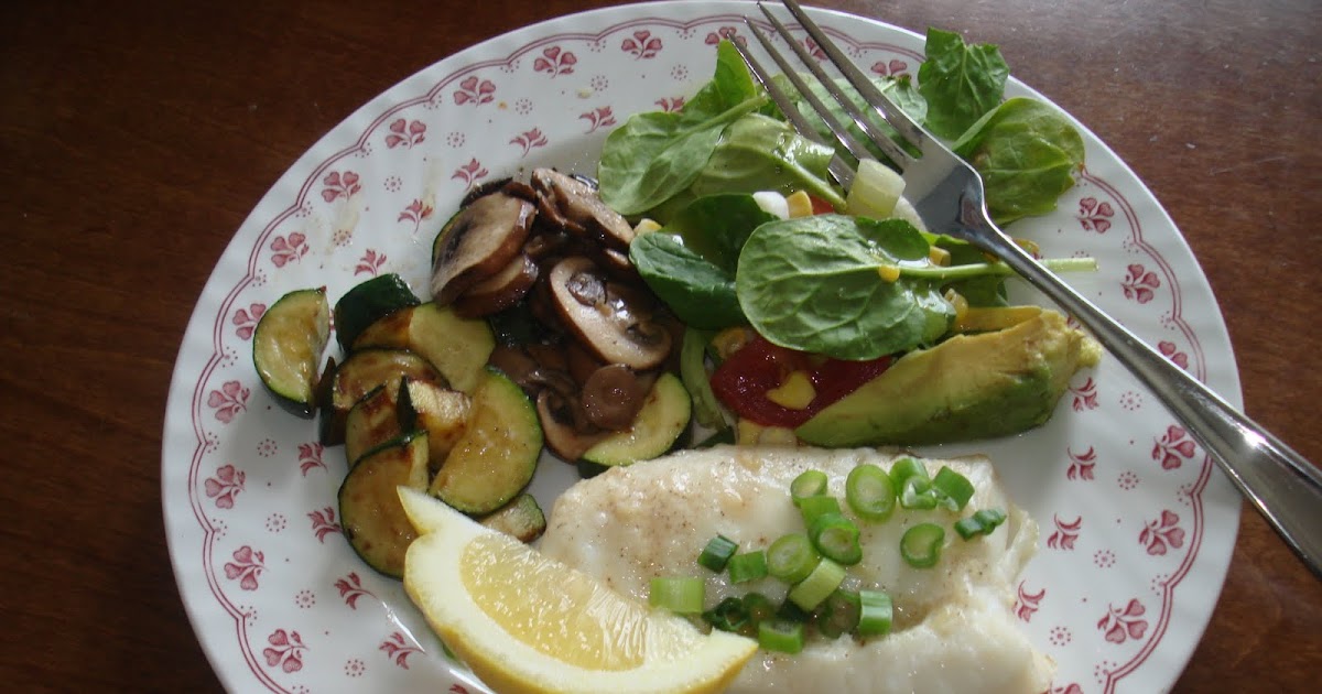 Celiac Baby! Recipe Oven Baked Halibut with Mushrooms & Zucchini with