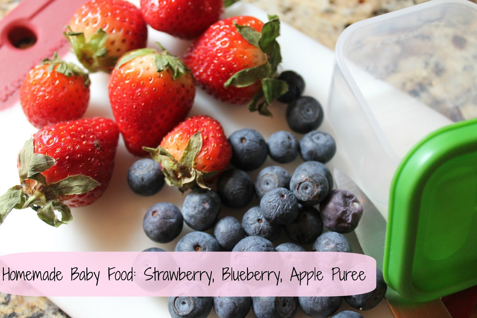 Only From Scratch Homemade Baby Food Strawberry, Blueberry and Apple