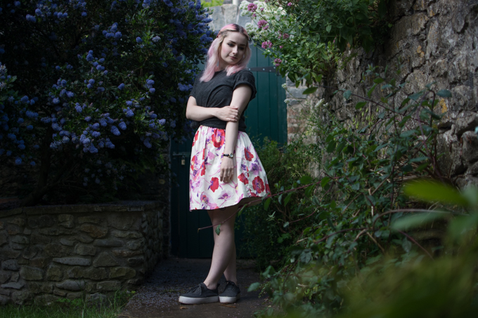 floral puffball dress