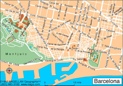 Barcelone Carte de la ville