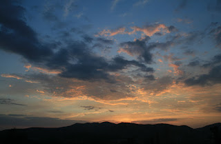 Just before the sun came up, with the clouds Just before the sun came up, with the clouds