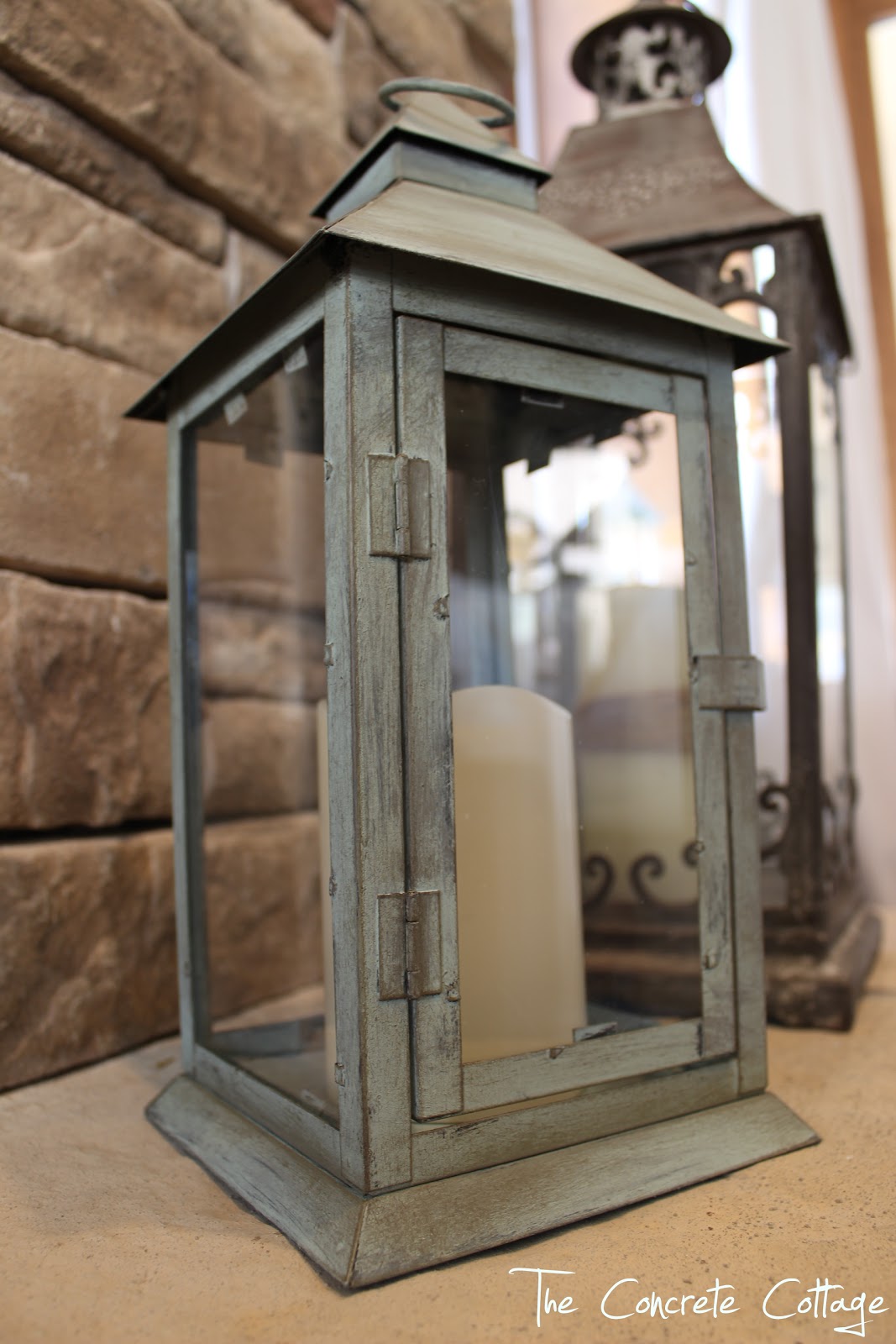 The Concrete Cottage Metal Lantern Revamp with Chalk Paint & Wax
