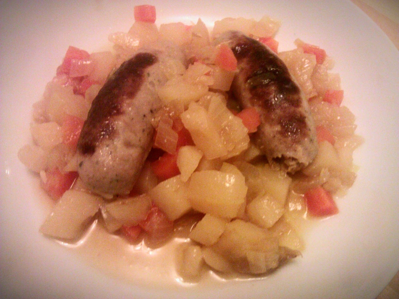 Everything Goes With Toast Veal sausage casserole