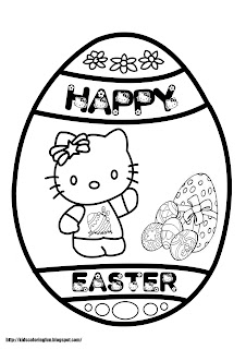 Hello Kitty Easter Coloring Pages | Learn To Coloring