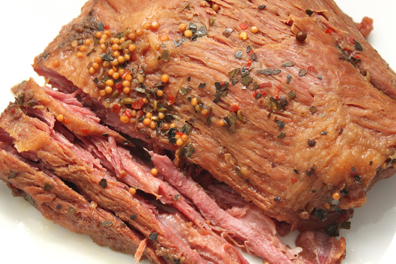 Crockpot Corned Beef and Coleslaw Smashed Peas & Carrots