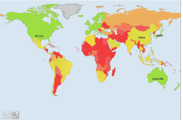 Riesgo País. Febrero Riesgo de inversión por países