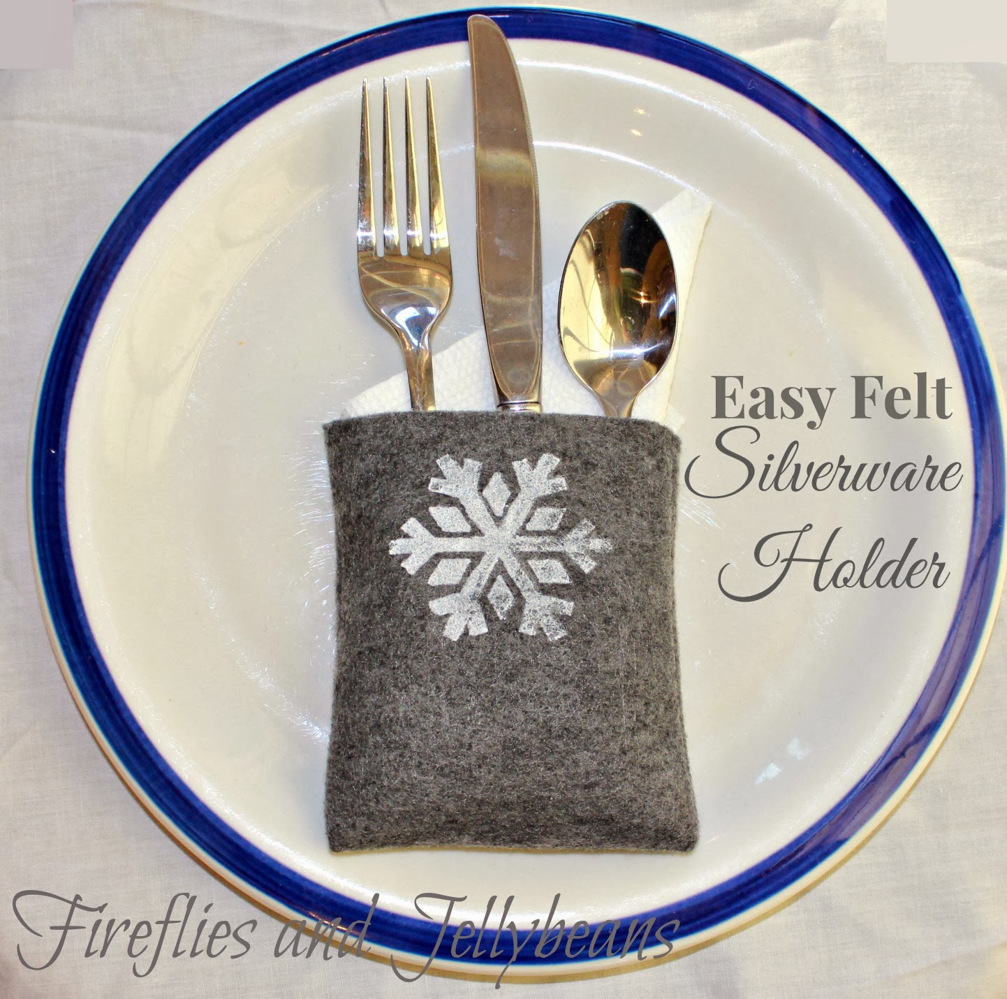 Fireflies and Jellybeans Easy DIY Felt Silverware holders for a