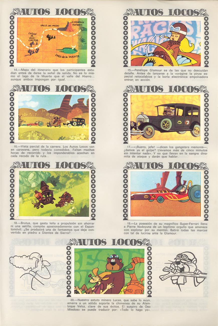 Álbum Hanna-Barbera - Autos locos (1972) Álbum Hanna-Barbera - Autos locos (1972)
