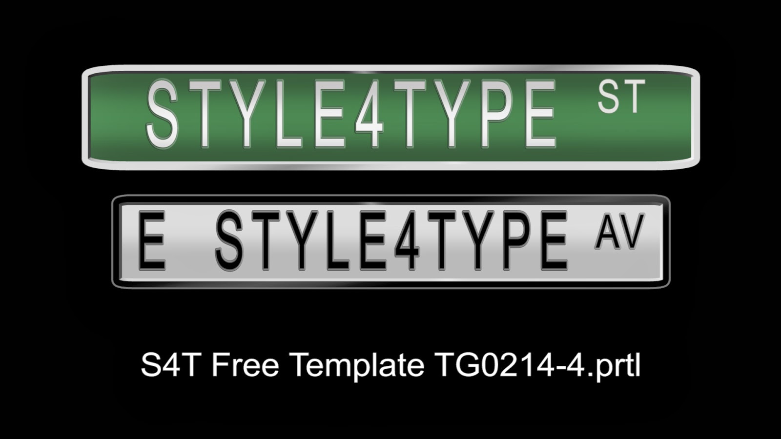 style4type free s4t premiere pro title template street signs