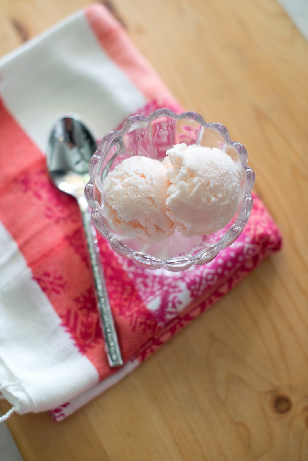 Homemade Reduced Fat Strawberry Ice Cream Recipe--all the flavor of homemade ice cream without all the fat!