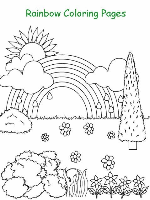 Kids Page: Rainbow Coloring Pages | Printable Rainbow Coloring Picture for  Preschoolers