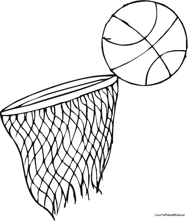 Basketball Net Coloring Page Basketball Net Coloring Page