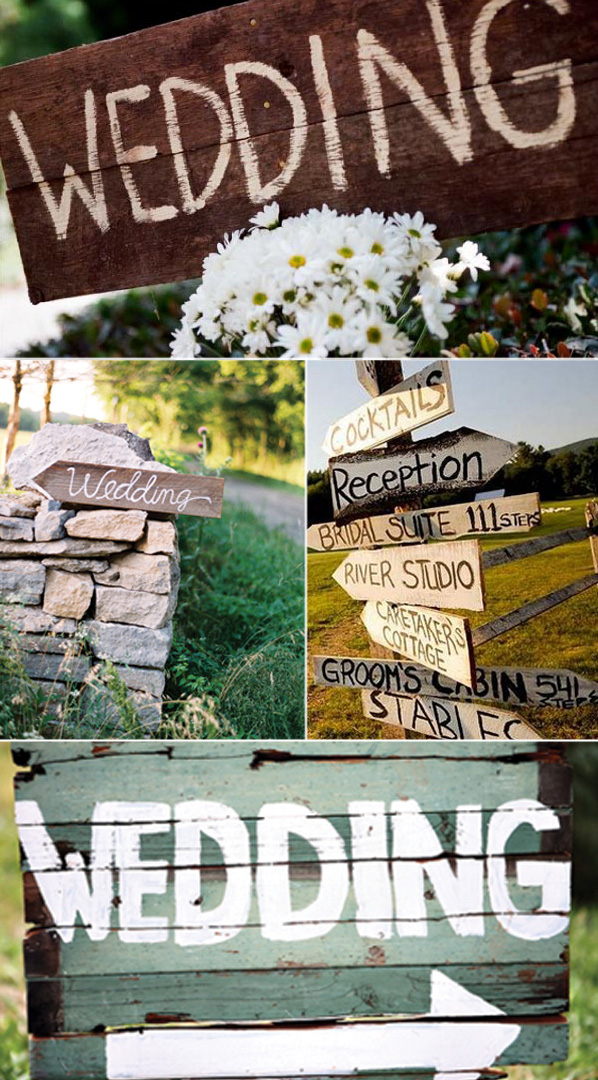 Rustic Wedding Sign Ideas