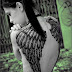 3d awesome angel wing tattoo on back