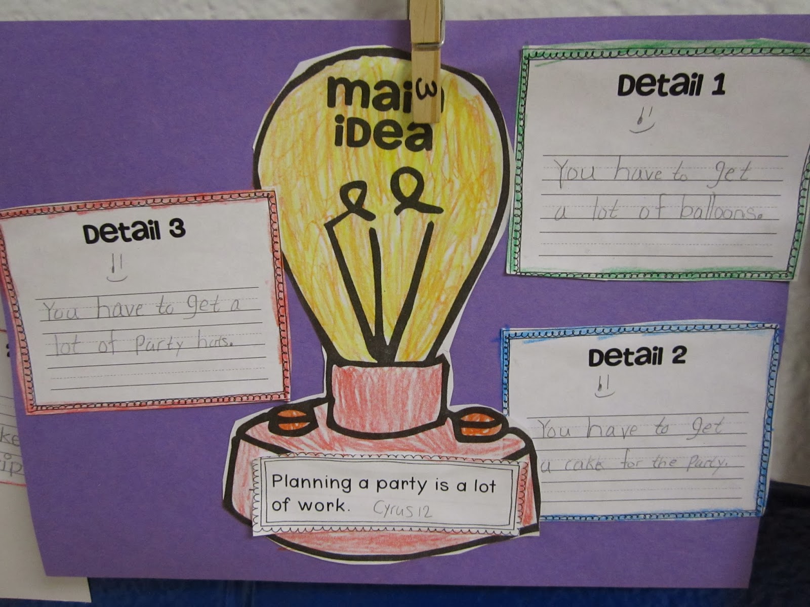 Second Grade Perks Main Idea Here, Nouns There...throw in some money