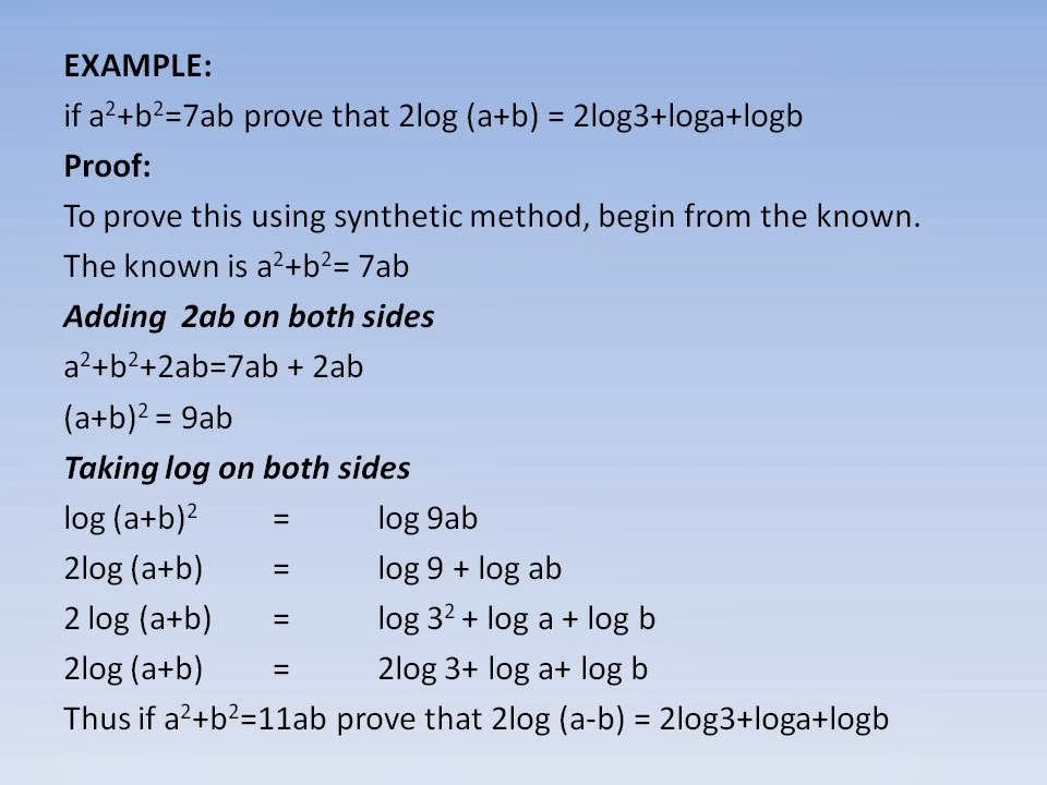 METHODS OF TEACHING MATHEMATICS Module 5 Synthetic Method