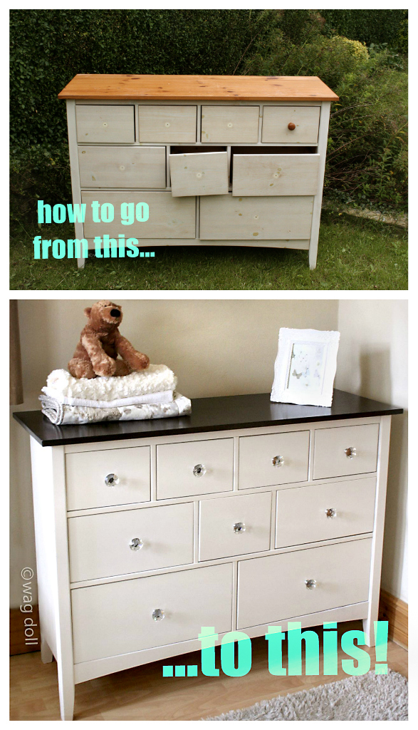 Nursery Chest of Drawers Makeover A Spray Paint Tutorial.