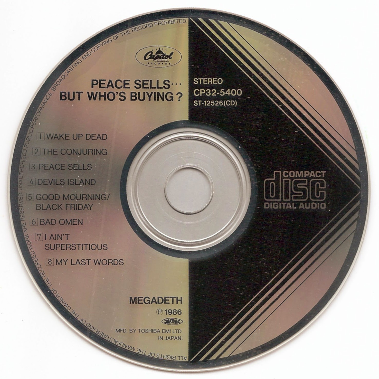 The First Pressing CD Collection: Megadeth - Peace Sells... but