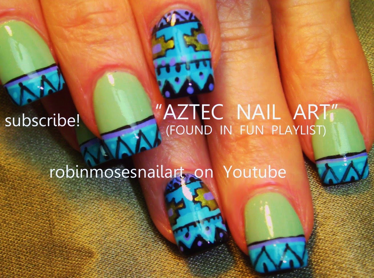 7. Aztec Nail Art Tutorial - Nail Art Designs Blog - wide 3