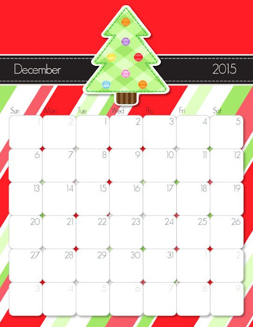 December 2015 Christmas Calendar Portrait