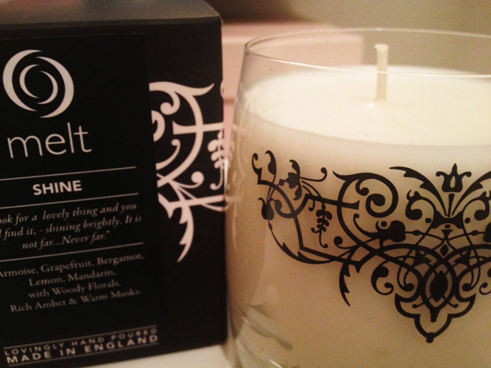 Melt Scented Candle Shine. Dalry Rose Blog