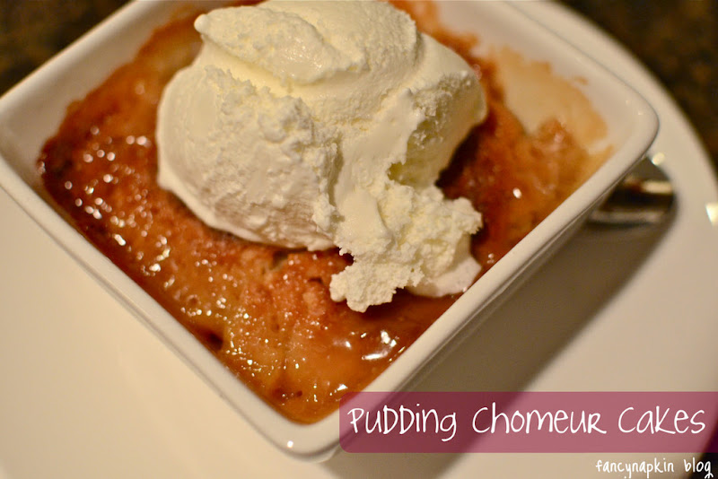 Fancy Napkin .Pudding Chomeur Cakes.