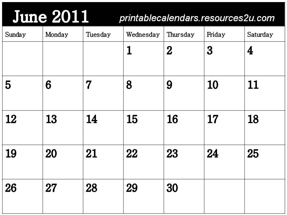 Free Blank Planner June 2011 blank calendar 2011 june. Free Blank Planner June 2011