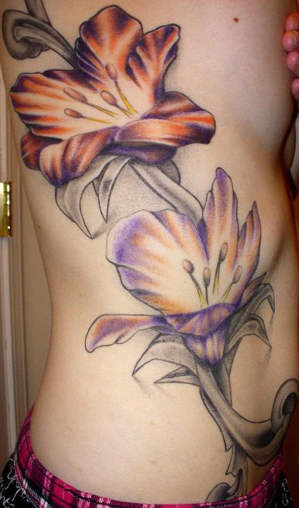 free designs tiger lily tattoo flower 1016 AM Labels tattoo flowers 