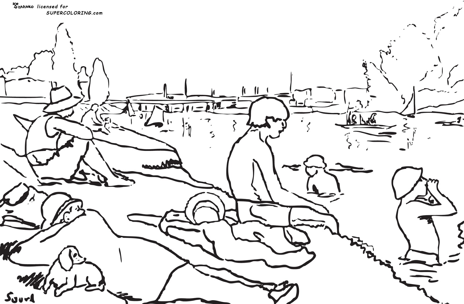 George Seurat Coloring Pages #1 George Seurat Coloring Pages #1