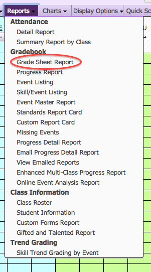 blank class roster