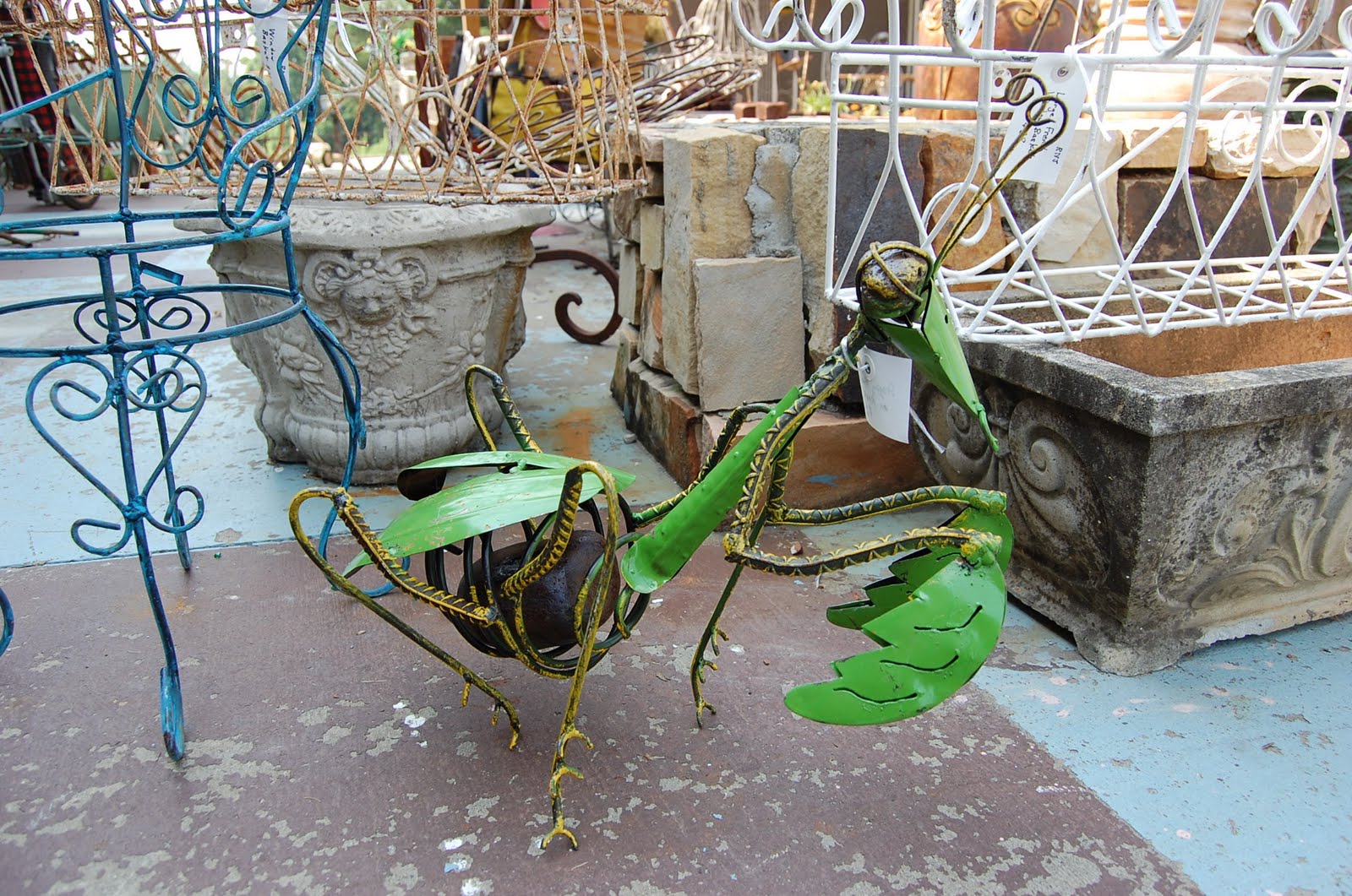 scrap garden tools yard art