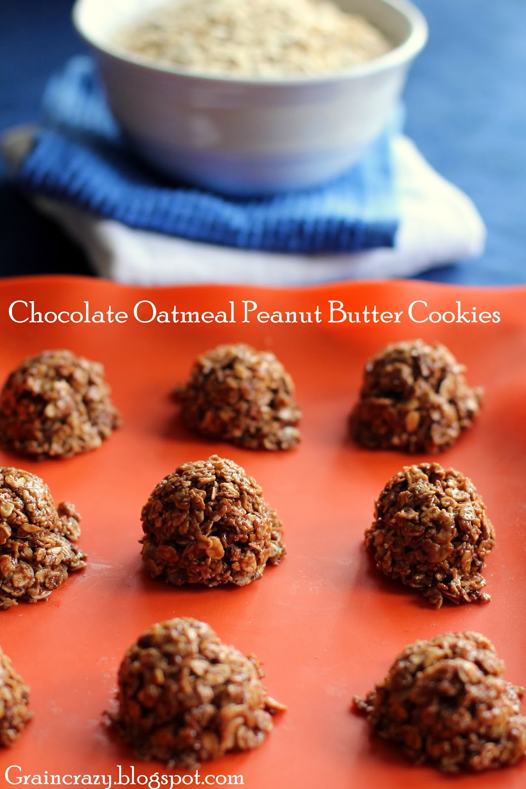 Grain Crazy Refrigerator Chocolate Oatmeal Peanut Butter Cookies